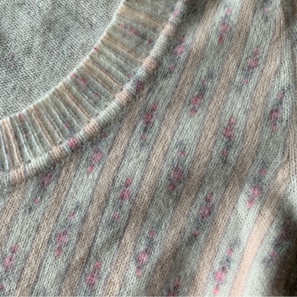 La Fee Maraboutee Women's Coquette Knit Mini Dress France Wool Angora Romantic S - Picture 3 of 14